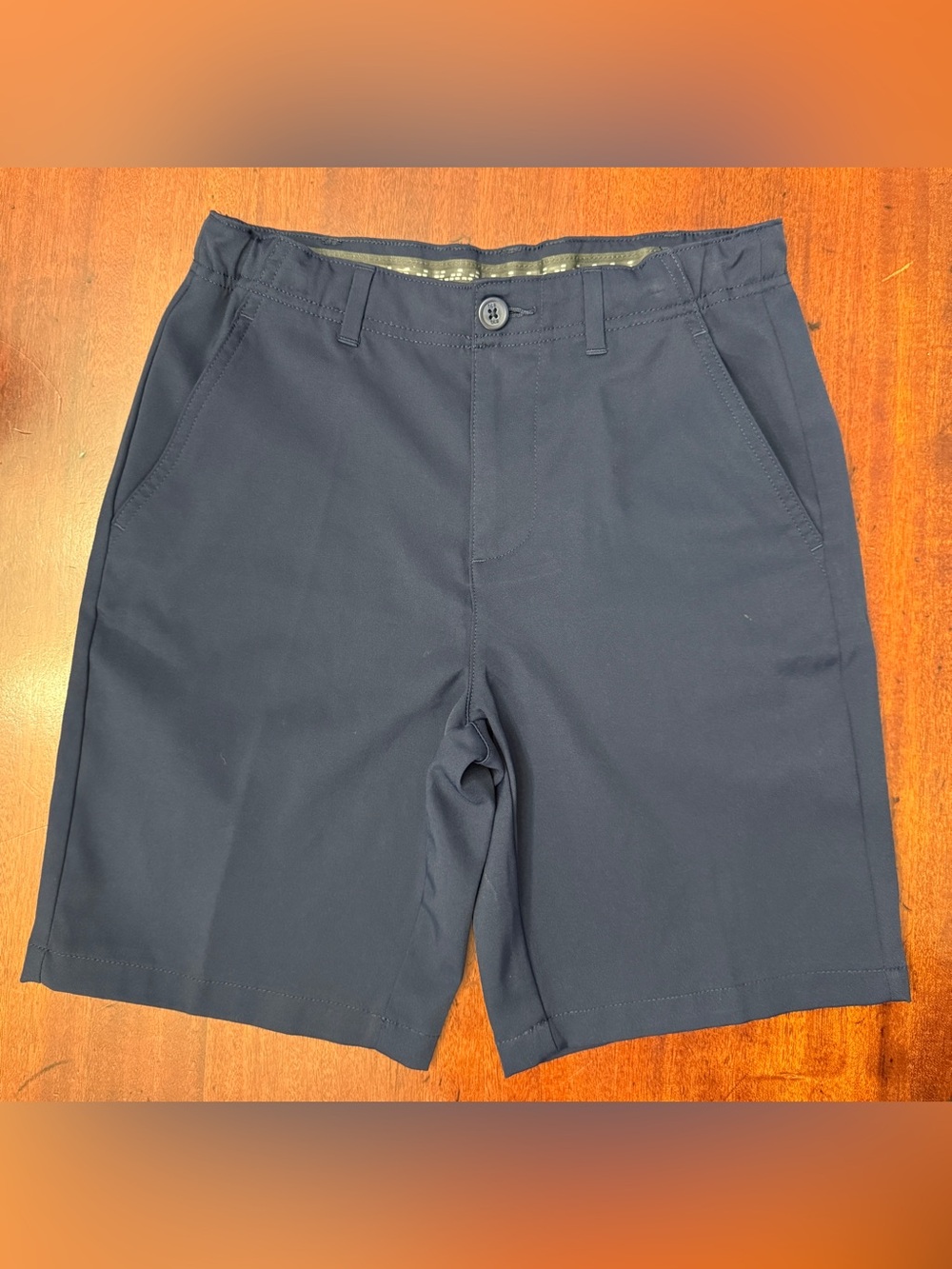 bcg Navy Flat-Front Performance Shorts